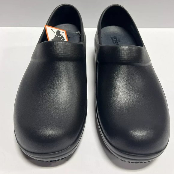 Crocs Women's Neria Pro II Slip Resistant Clog Black, Size 9 - Picture 3 of 6